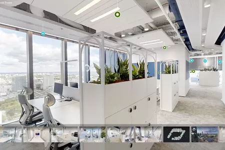 VARSO TOWER biuro Saint-Gobain - wirtualny spacer