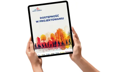 Dostępność w projektowaniu - poradnik Saint-Gobain okladka
