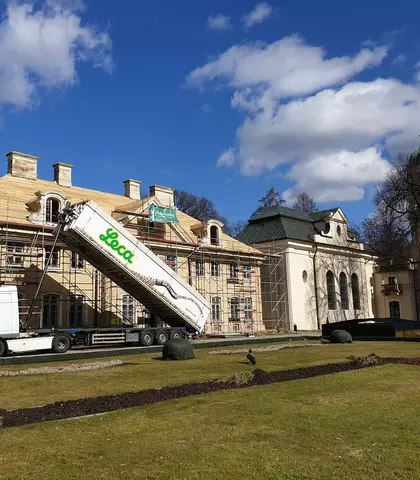 Leca KERAMZYT podawany z samochodu pompą
